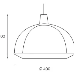 Riippuvalaisin Innolux Kuplat Ø 400x300 mm punainen