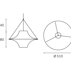 Riippuvalaisin Innolux Lokki Ø 500 mm valkoinen