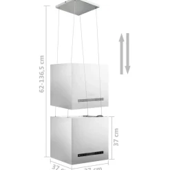 Ripustettava liesituuletin LCD 37 cm ruostumaton teräs
