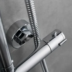 Sadesuihkusetti Bathlife Glimma, termostaattihanalla, hierova suihku, suihkupää ⌀200mm, kromi