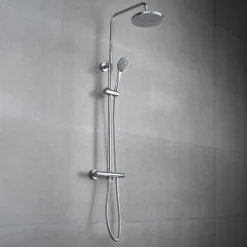 Sadesuihkusetti Bathlife Glimma, termostaattihanalla, hierova suihku, suihkupää ⌀200mm, kromi
