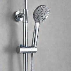 Sadesuihkusetti Bathlife Glimma, termostaattihanalla, hierova suihku, suihkupää ⌀200mm, kromi