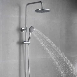 Sadesuihkusetti Bathlife Glimma, termostaattihanalla, hierova suihku, suihkupää ⌀200mm, kromi