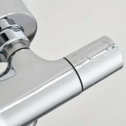 Sadesuihkusetti Bathlife Brusa, termostaattihanalla, suihkupää ⌀240mm, juoksuputkella, kiiltävä kromi