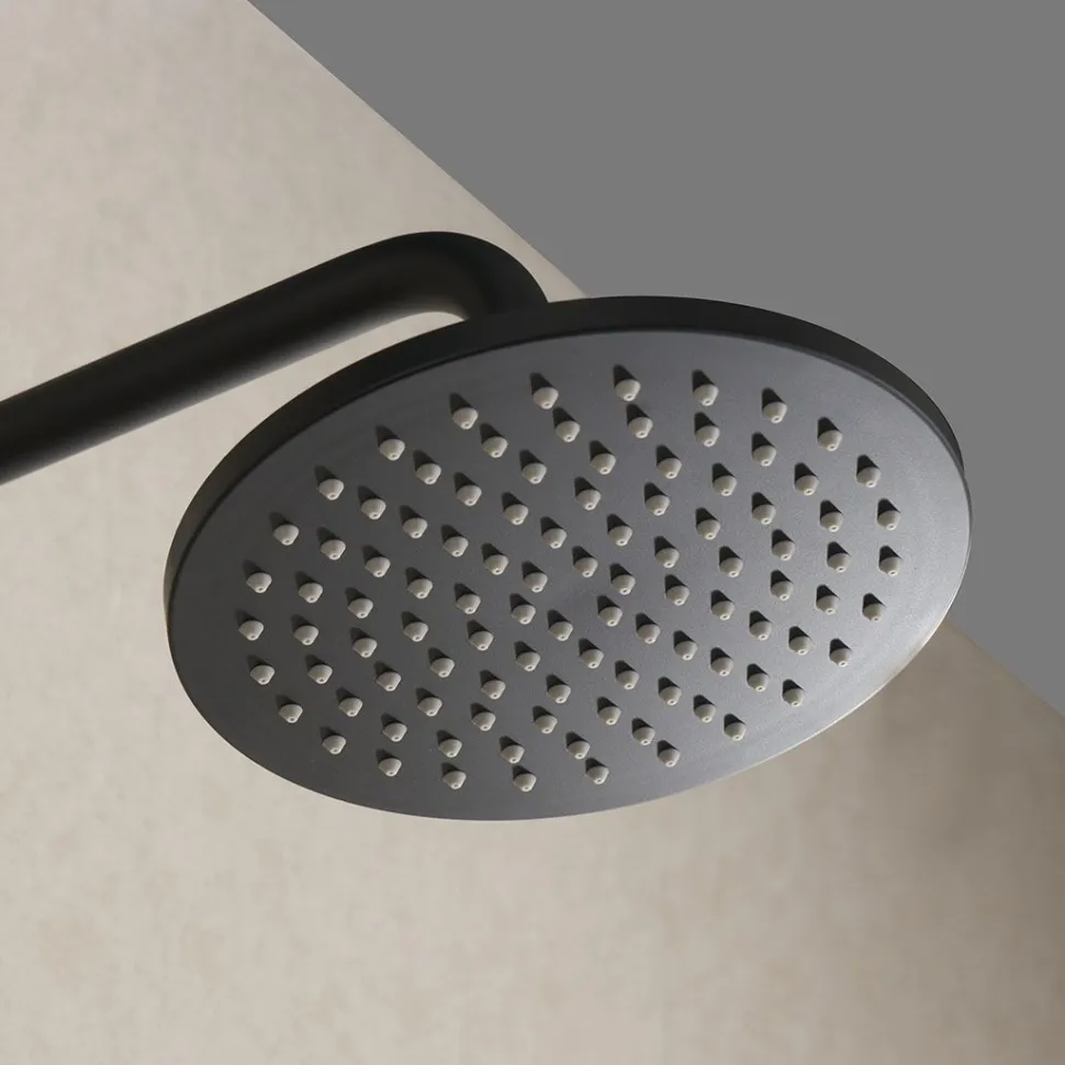 Sadesuihkusetti Bathlife Glimma, termostaattihanalla, hierova suihku, suihkupää ⌀200mm, musta