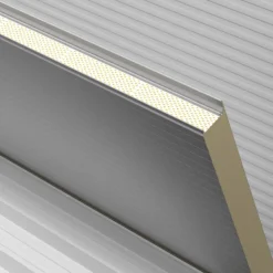 Sandwich-elementti Mepera pelti-PIR-pelti 50 mm 1150x3000 mm hopea