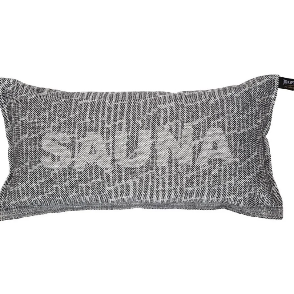 Saunatyyny Jokipiin Pellava Saunatikut 22x40 cm valkoinen/musta