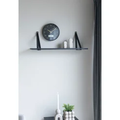Seinäkello House Nordic Amiens, ø25cm, digitaalinen näyttö, hiljainen käynti, musta