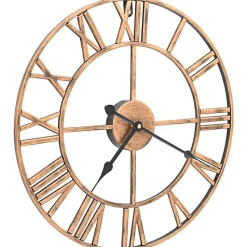 Seinäkello metalli 40 cm kultainen