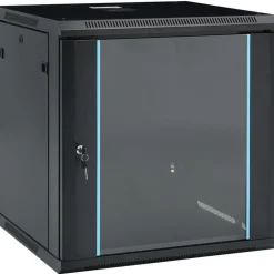 Seinäkiinnitettävä verkkolaitekaappi 19", IP20, 600x600x640mm