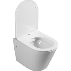 Seinään kiinnitettävä WC-istuin Interia Pako ei huuhtelurengasta keraaminen valkoinen