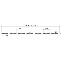 Seinäpelti Ruukki T15-115V-1134, 0.5mm, polyesteri, eri värejä