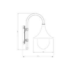 Seinävalaisin Kartano TR-U 245x375x440 mm musta