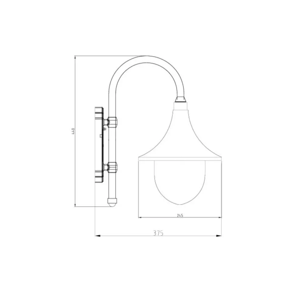 Seinävalaisin Kartano TR-U 245x375x440 mm musta
