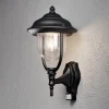Seinävalaisin Konstsmide Parma 7235-750 240x290x480 mm yläsuunta liiketunnistimella musta