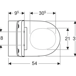 Seinä-WC-istuin Geberit ONE Turboflush, valkoinen Design-kansi