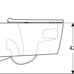 Seinä-WC-istuin Geberit ONE Turboflush, kromin värinen Design-kansi