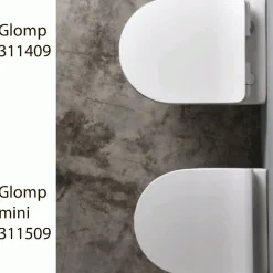 Seinä-WC-istuin Lavabo Glomp Mini, huuhtelukaulukseton, valkoinen