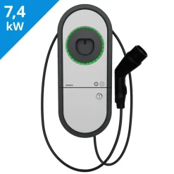 Sähköauton latausasema Ensto One EVH, Type2, 7.5kW(1x32A), 5m kaapeli, RCBO vikavirtakatkaisija ylivirtasuojalla