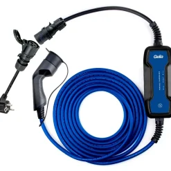 Sähköauton latauslaite Amptec, Type2, 1-vaihe, 10-16A, 3.7kw, suko+CEE, 5m kaapeli