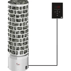 Sähkökiuas SAWO Aries Round Ni2 9 kW 8-13 m³ erillinen ohjaus