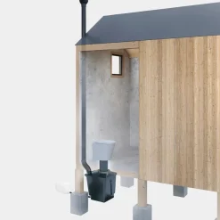 Sisäkuivakäymälä Pikkuvihreä Green Toilet Lux posliini-istuimella