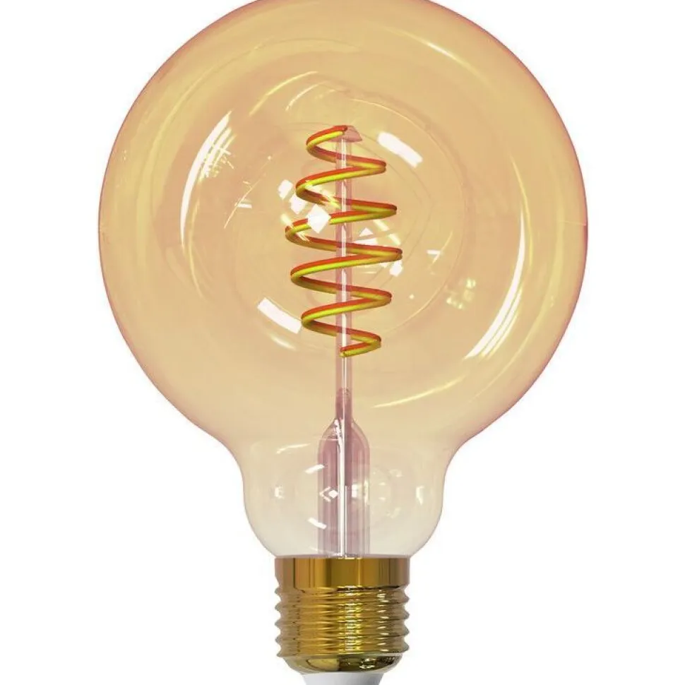 Sisustuslamppu Airam SmartHome GLOBE 95, 4.9W, E27, 350lm, 1800-3000K, amber