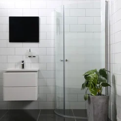 Suihkunurkka Bathlife Mångsidig Vital ovi 800 + ovi 800 kaareva osittain himmeä