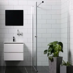 Suihkunurkka Bathlife Mångsidig Vital seinä + ovi, eri kokoja