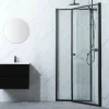 Suihkunurkka Bathlife Profil 1000x1000 mm kaksi ovea musta kehys