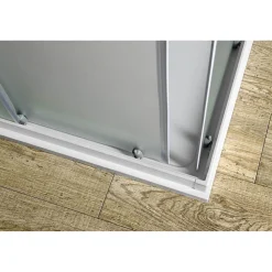 Suihkunurkka Interia Alan 700x700x1850 valkoinen profiili karkaistu turvalasi kuviolasi