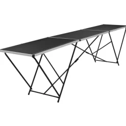 Taittuva tapetointipöytä mdf ja alumiini 300x60x78 cm