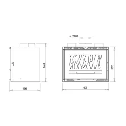 Takkakasetti 700 Grande Angle Turbo 10 kW 144 kg