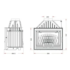 Takkasydän 700 Compact, 14 kW, 121 kg