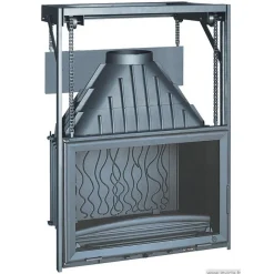 Takkasydän 700 Grande Vision, ylös avautuva luukku, 14 kW, harmaa/malmi, 162 kg