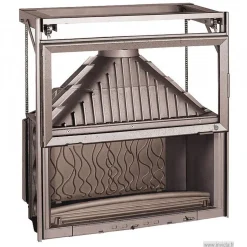 Takkasydän 1100 Grande Vision, ylös avautuva luukku, 18 kW, harmaa/malmi, 265 kg
