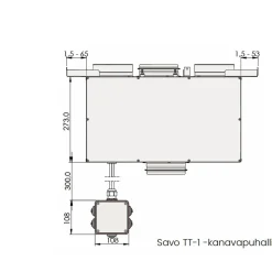 Talotuuletin Savo Piilo 60cm yläkaappiin upotettava rst