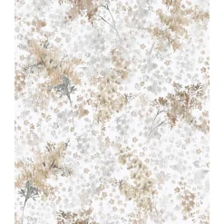 Tapetti Flora kukkakuvio, vinyylipinta, romanttinen, eri värejä