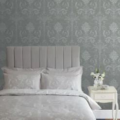 Tapetti Laura Ashley 113383 Josette Steel, maalaisromanttinen, harmaa