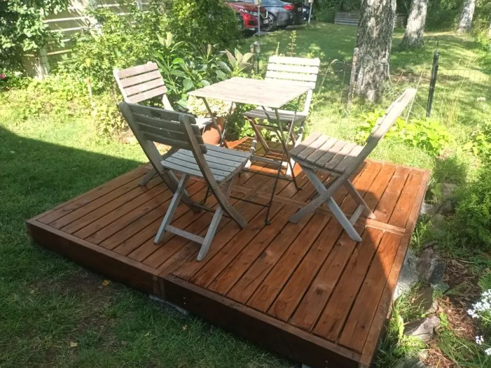 Terassielementti kehikko ja laatta 980x980x140mm OUTLET vihreä