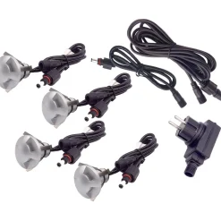 Terassi- ja porrasvalosarja Led Energie, 1W, 4 kpl, mattakromi