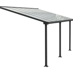 Terassikatos Palram-Canopia Olympia 3x4,25 m harmaa/kirkas