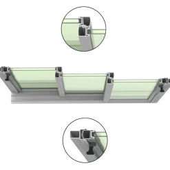Terassin ikkuna Landskap Robust kiinteä 2 lasia eri kokoja ja värejä