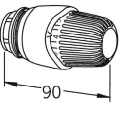 Termostaattiosa patteriventtiiliin Oras Stabila 446000, normaali, 11-26°C