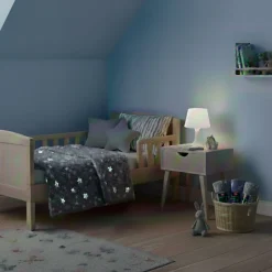 Torkkupeitto Home4You NIGHT LIGHT 150x200 cm, dinosaurukset, harmaa