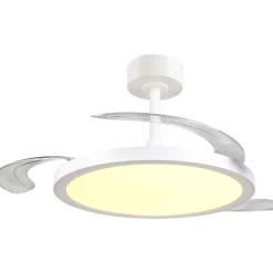 Tuuletinkattovalaisin Trio Kasfjord Starlight Ø106.5cm LED mattavalkoinen