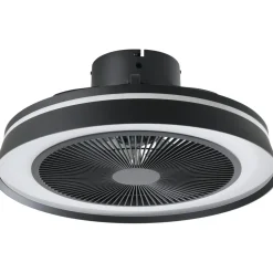 Tuuletinvalaisin Eglo Vallonia RGB/CCT LED Ø48cm kaukosäädin musta