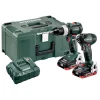 Työkalupaketti Metabo Combo Set 2.1.12 18V BL LiHD SB 18 LT BL + SSD 18 LTX 200 BL sisältää 2x4Ah LiHD-akut ja laturin ASC 55
