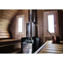 Tynnyrisauna Alex Basic ARCTIC FINLAND HOUSE Ø 2,3x3 m sis. kiuas ja hormi