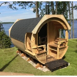 Tynnyrisauna Alex Delux ARCTIC FINLAND HOUSE Ø 2,3x3 m sis. kiuas ja hormi